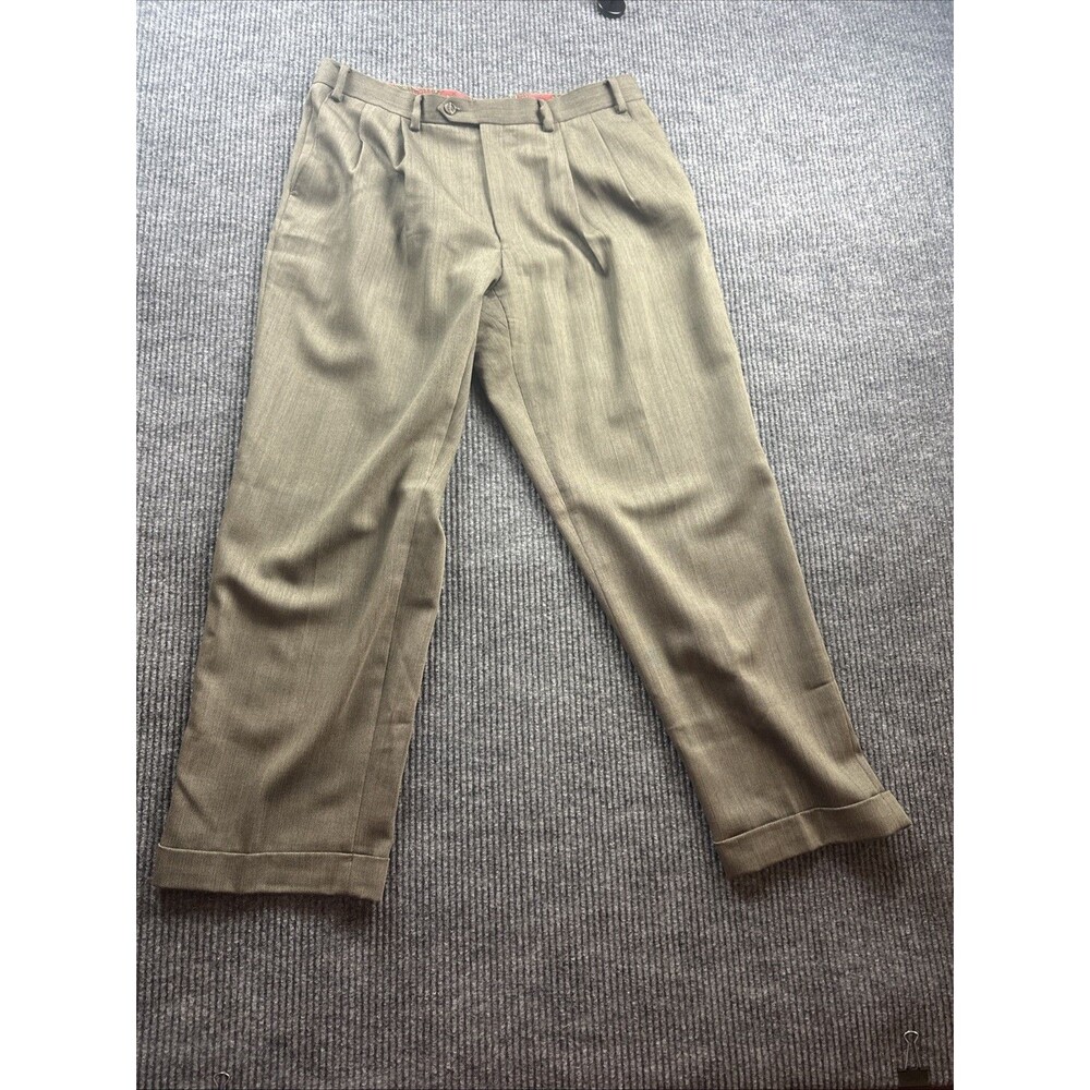 Lauren Ralph Lauren Men 36x30 Brown Pleated Relaxed Fit Pants